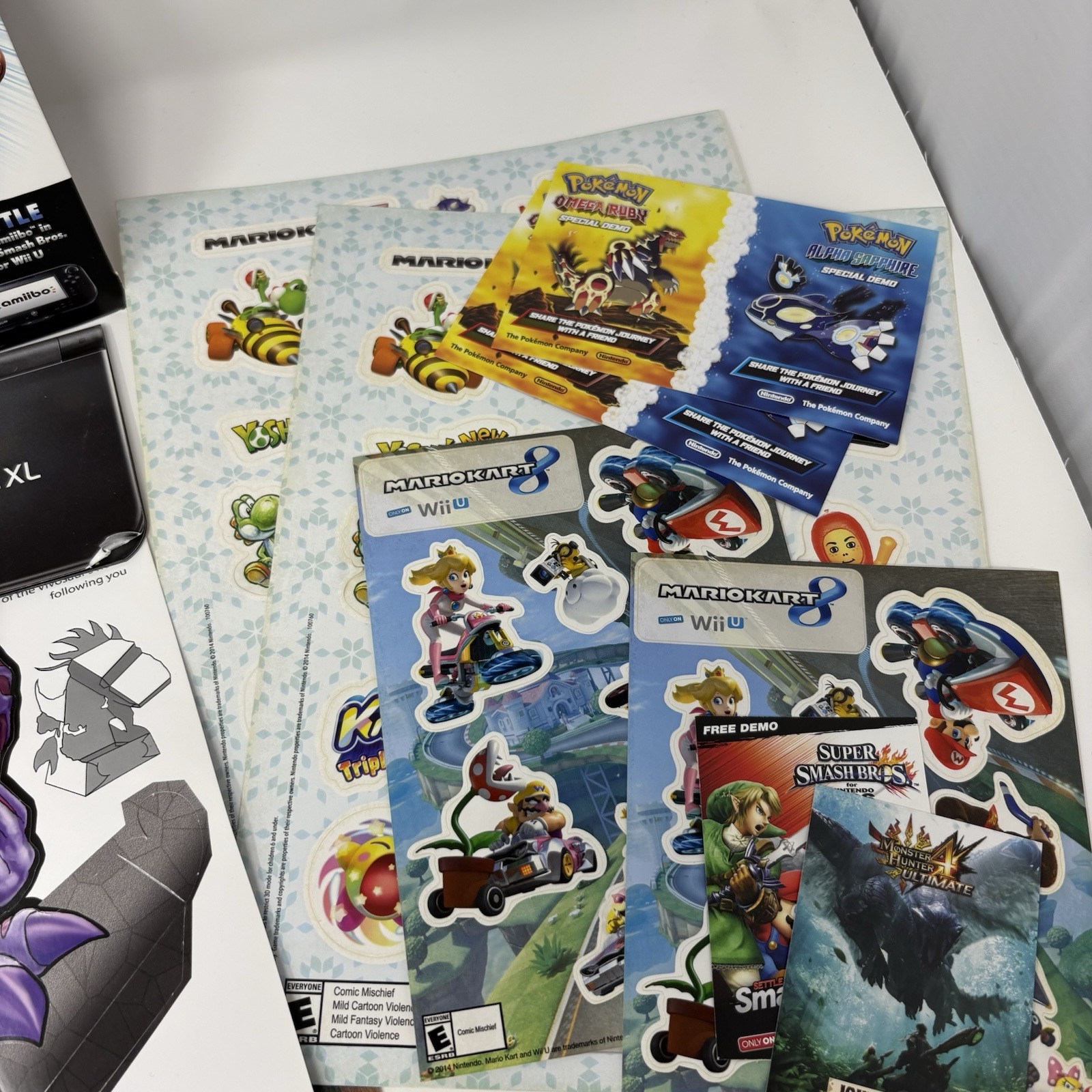 Nintendo Pokemon Smash Bros Promotional Lot Standee Posters Stickers Promo