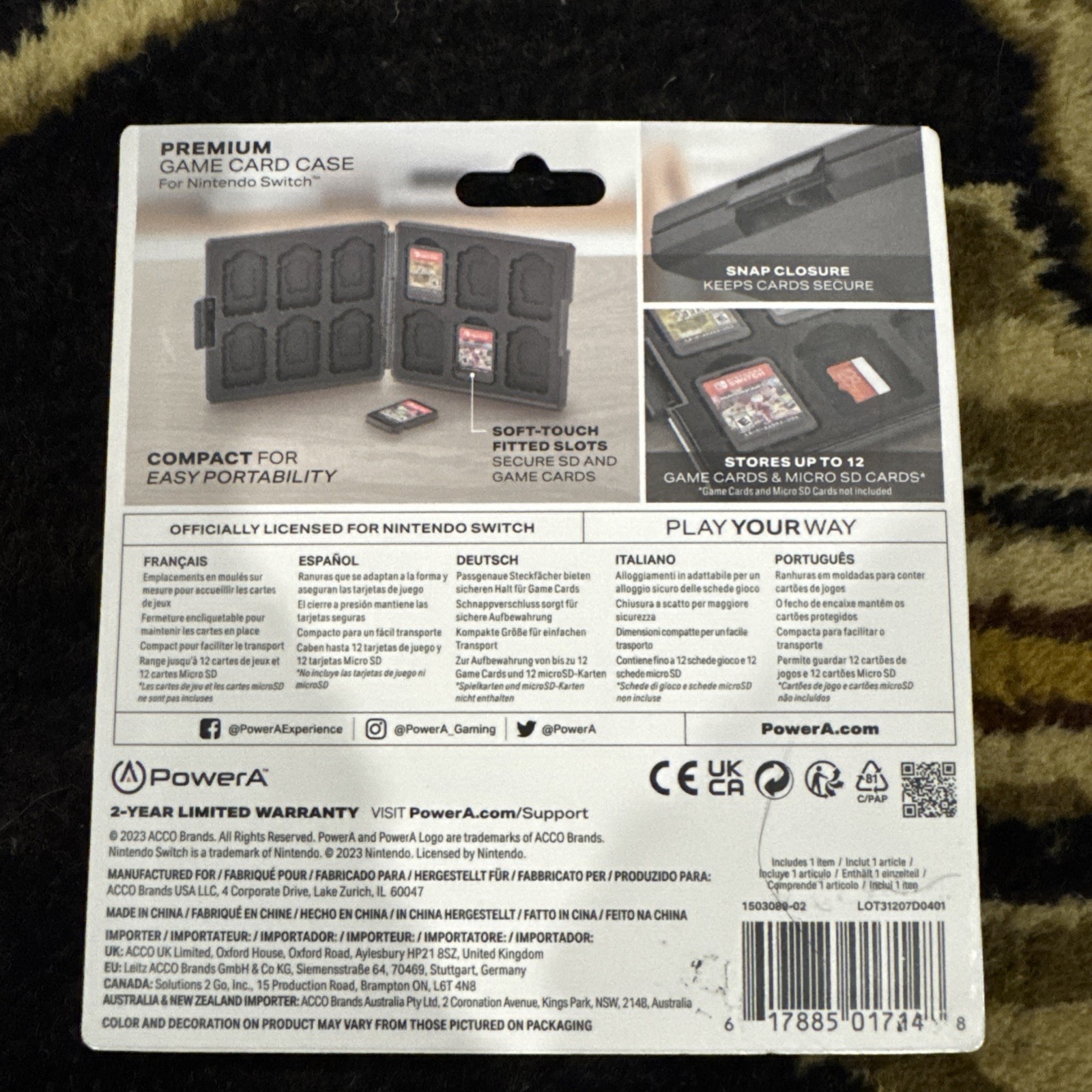 Nintendo Switch: Legend of Zelda Premium Game Card Case For 12 Games & Micro SD