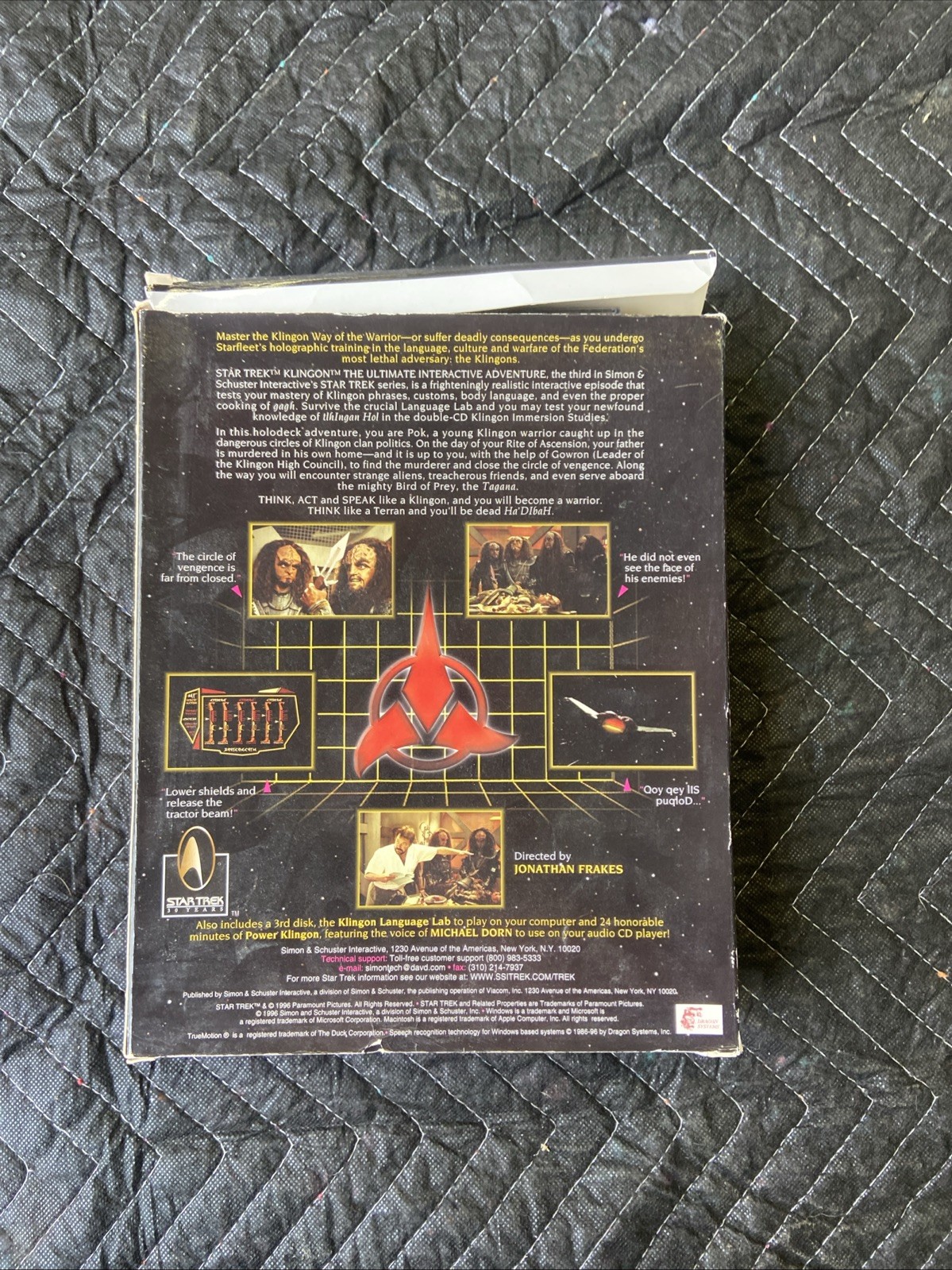 1996 Star Trek Klingon The Ultimate Interactive Adventure CD-ROM PC Game