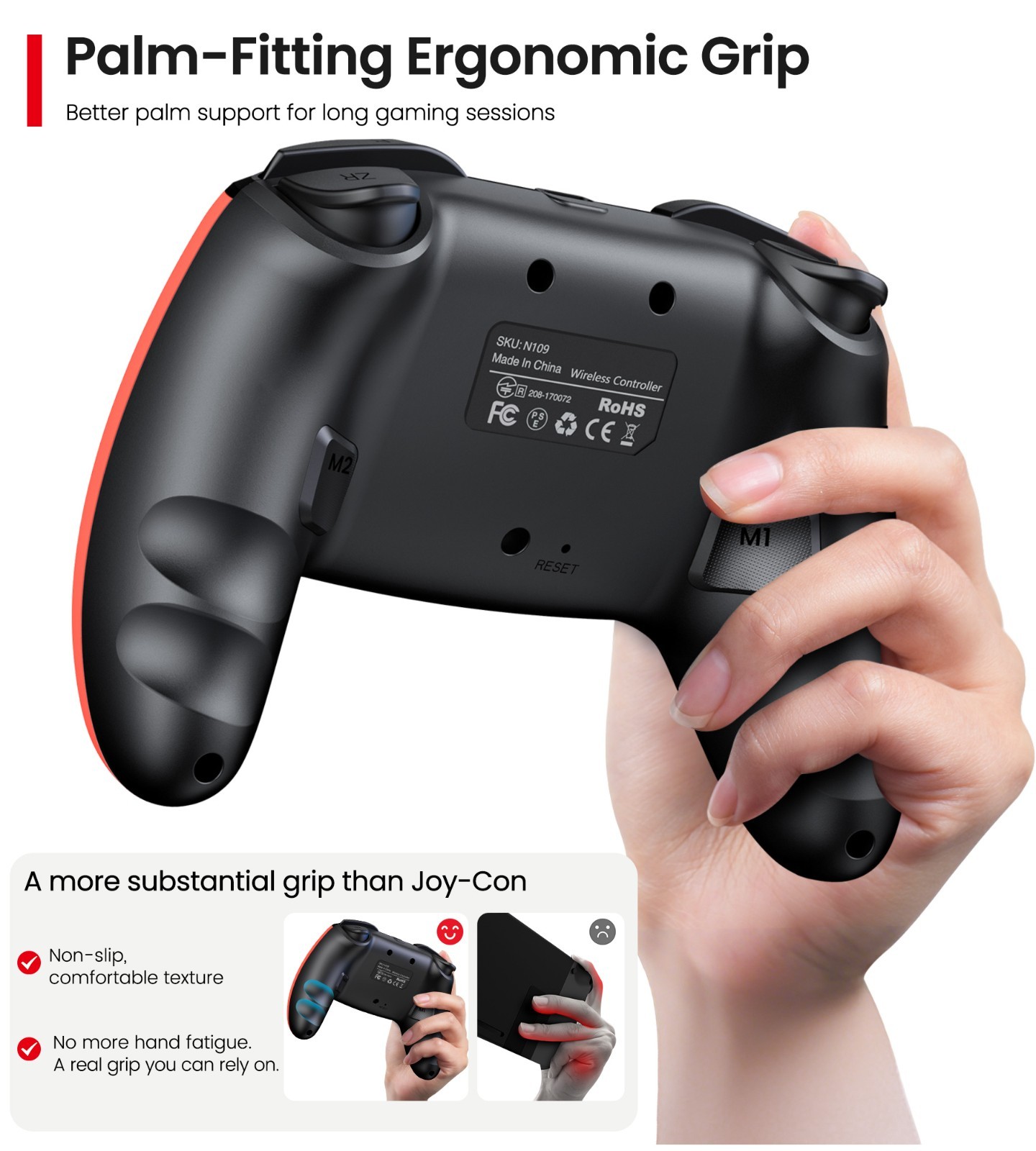 Wireless Controller for PC,Switch OLED/Lite,iOS,Android Bluetooth Controller