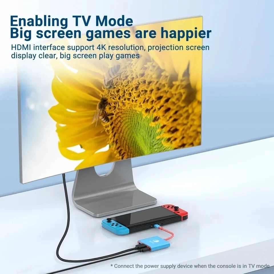 HDMI TV Dock For Nintendo Switch 1/2/OLED Docking Replacement Adapter Converter