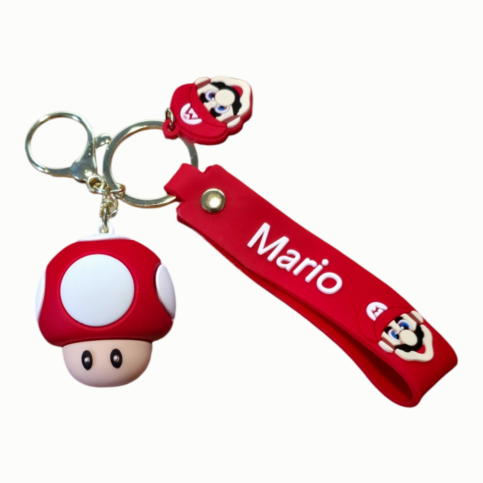 Super Mario Bros Keychain Figure 3D Backpack Clip Keyring Mushroom Backpack New