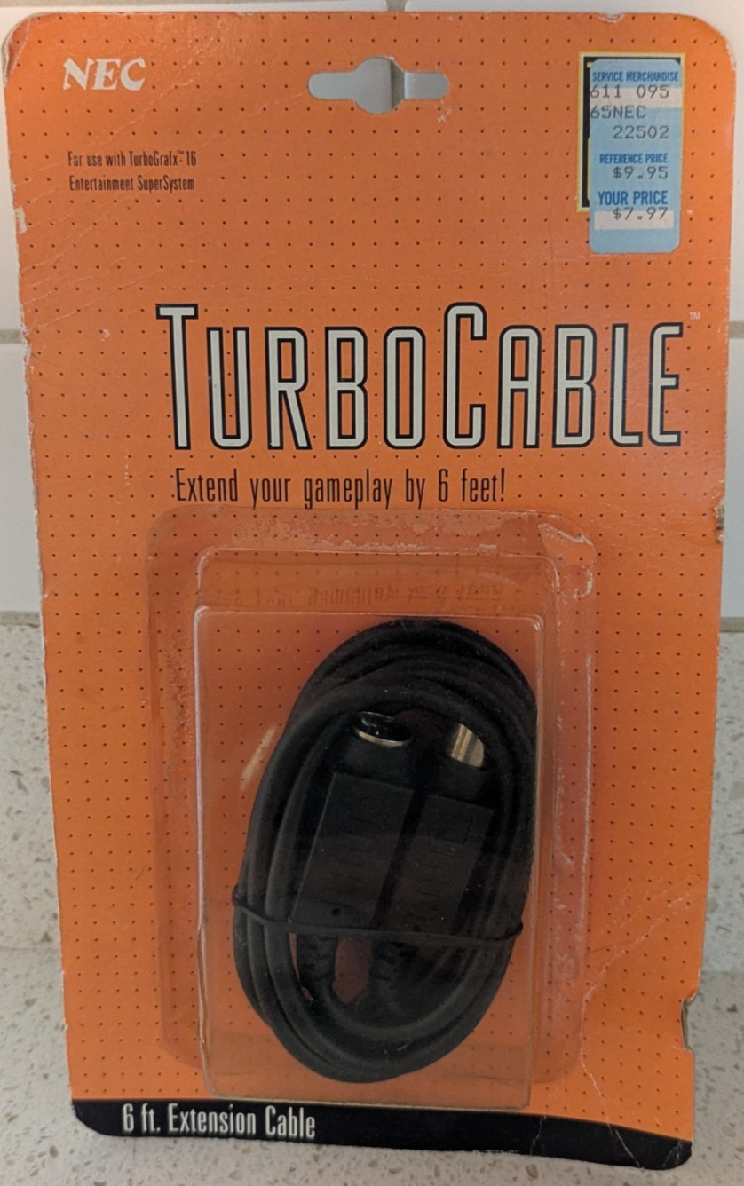 TurboCable TurboGrafx-16 6 Ft Extension Cable NEC