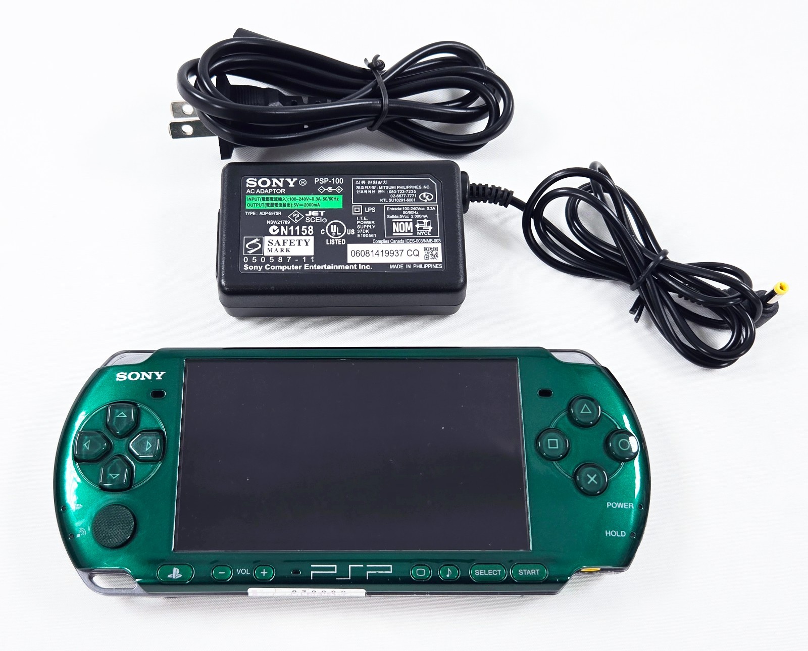 PSP 3000 SPIRITED GREEN CONSOLE Authentic Sony Japan Region Free Tested