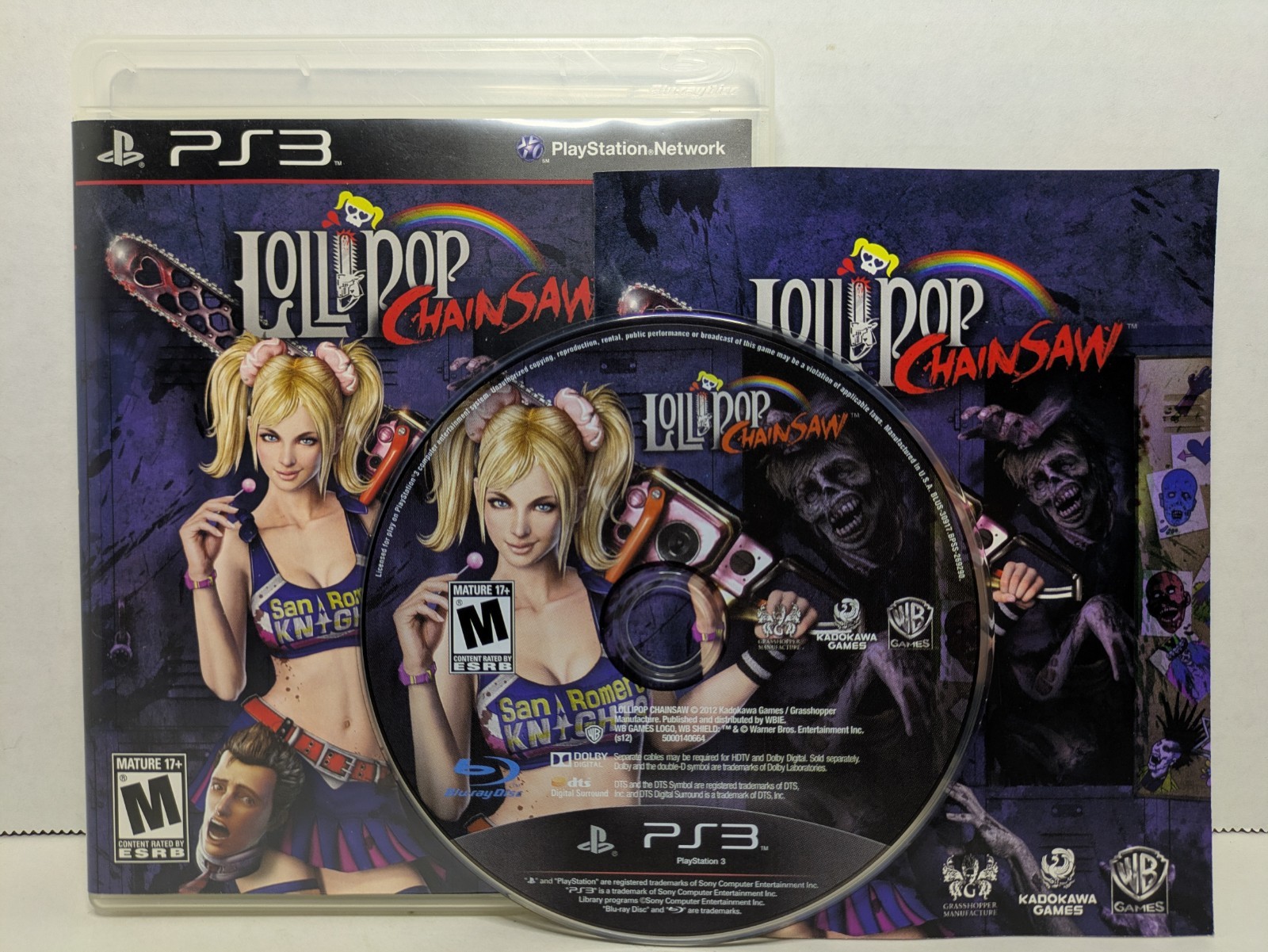Lollipop Chainsaw (Sony PlayStation 3, PS3, 2012) Clean CIB Complete Tested