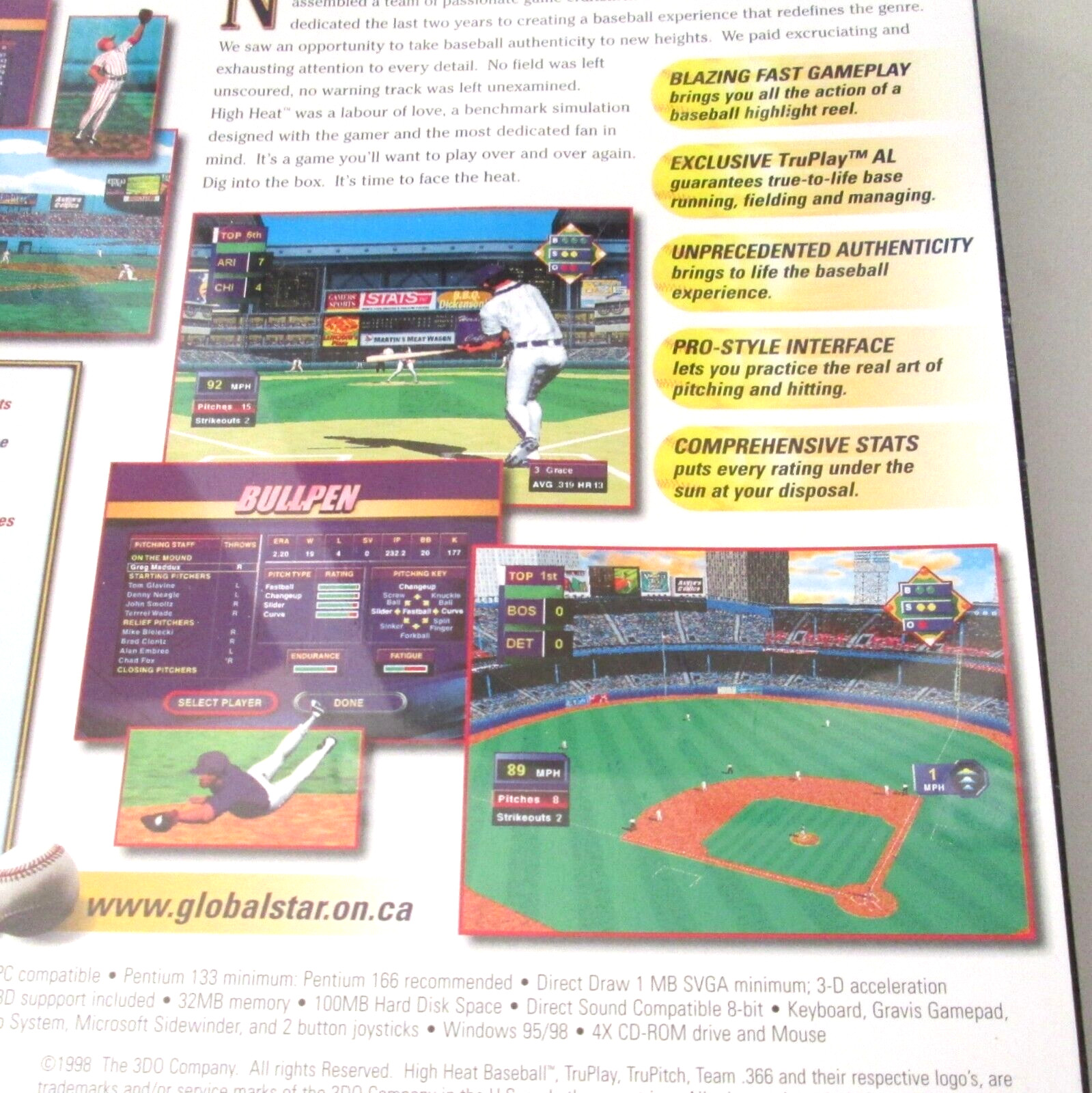 Vintage High Heat Baseball 1999 PC Game Global Star Software Sealed