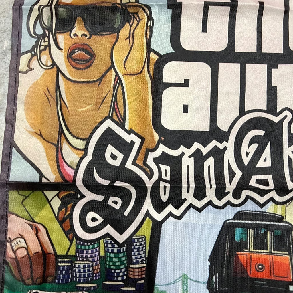 GTA San Andreas Custom Wall Flag Banner Tapestry 2 x 3 Ft, PS2