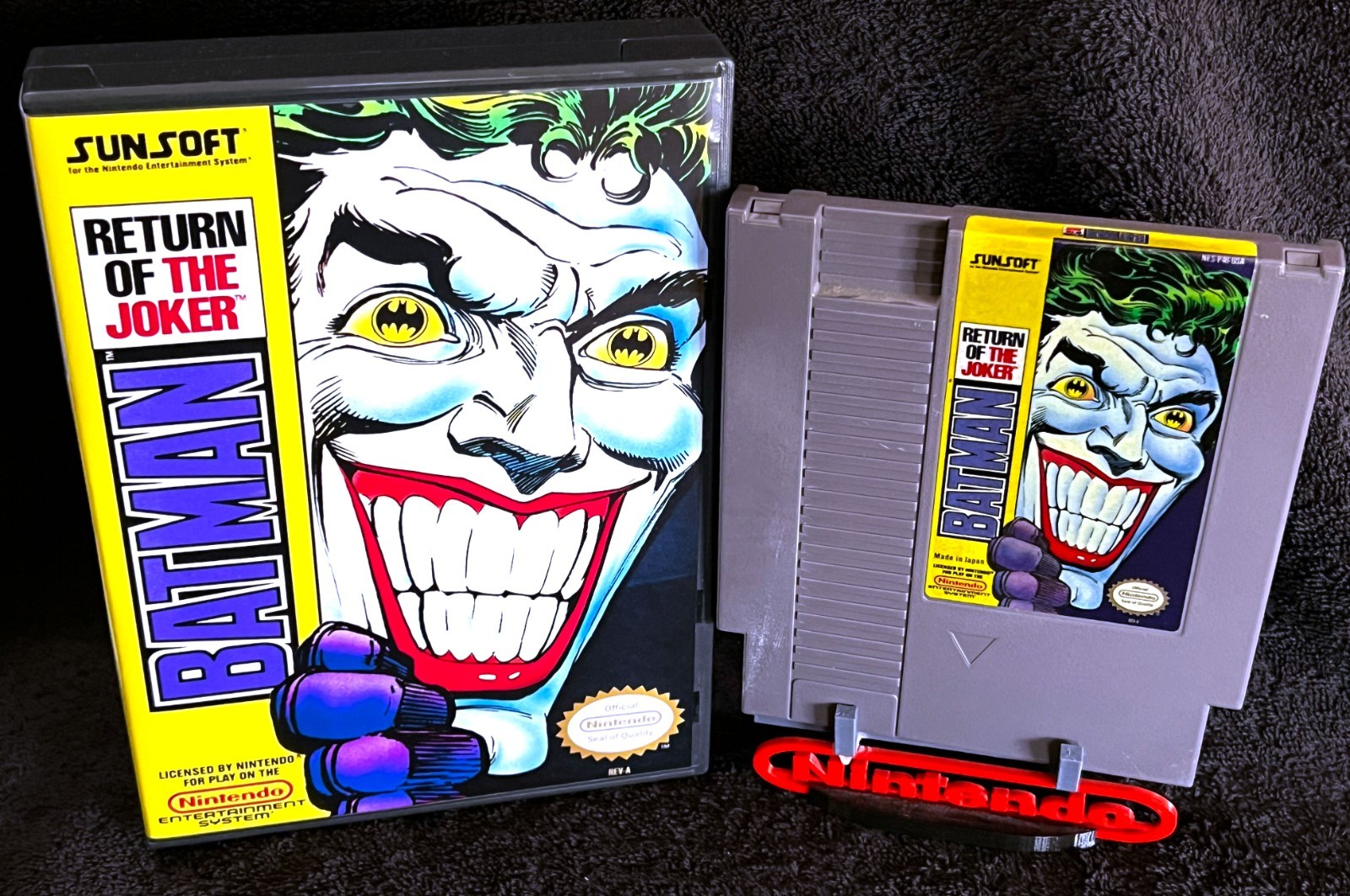 1991 BATMAN: RETURN OF THE JOKER w/CASE • VINTAGE NES NINTENDO