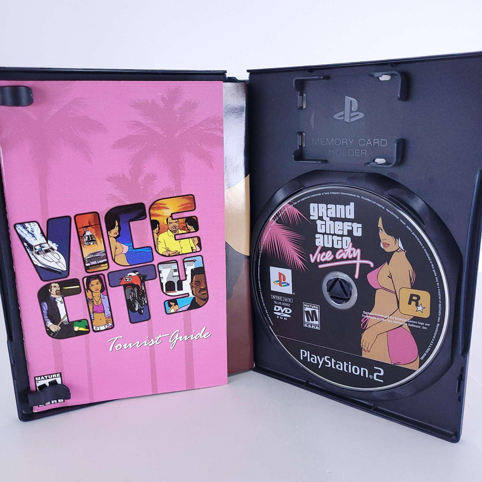 Grand Theft Auto Vice City w/Manual + Map Sony Playstation 2 PS2