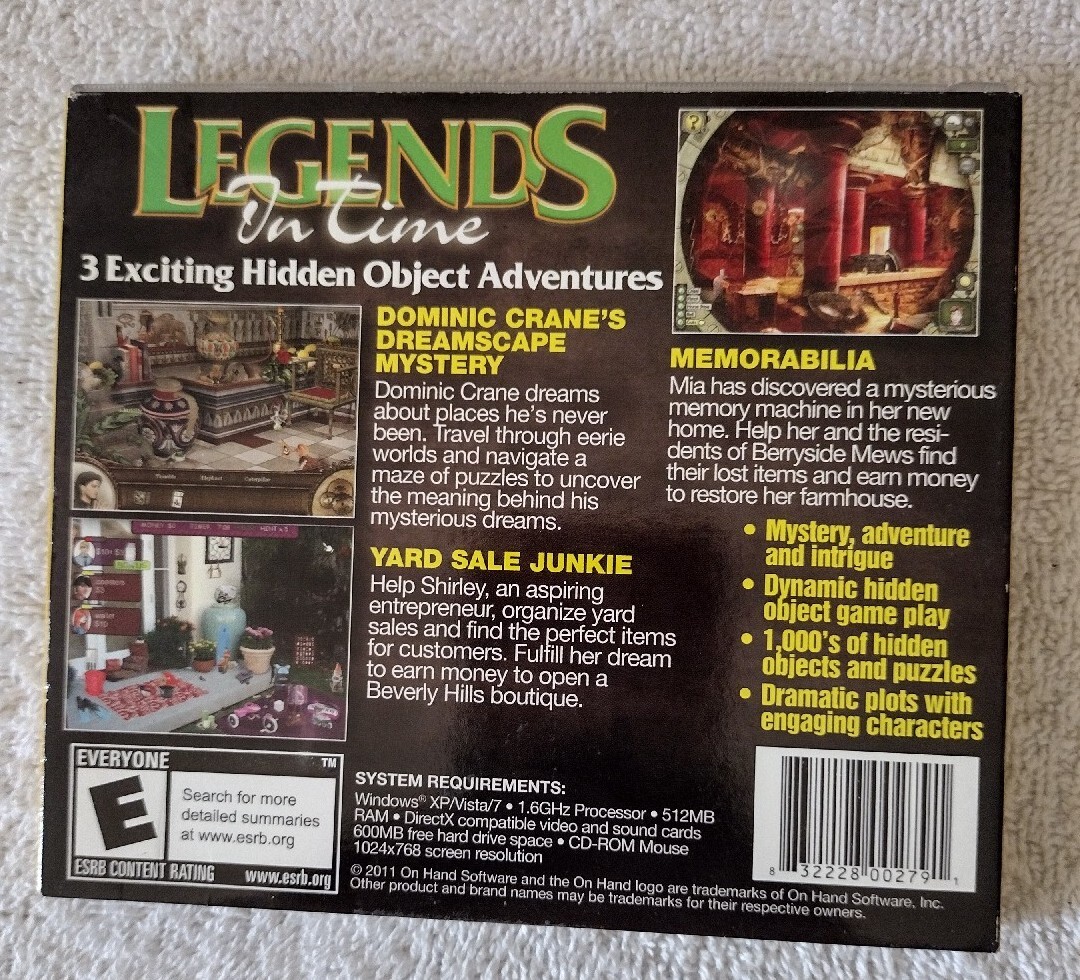 Legends In Time 3 Pack (PC, 2011)