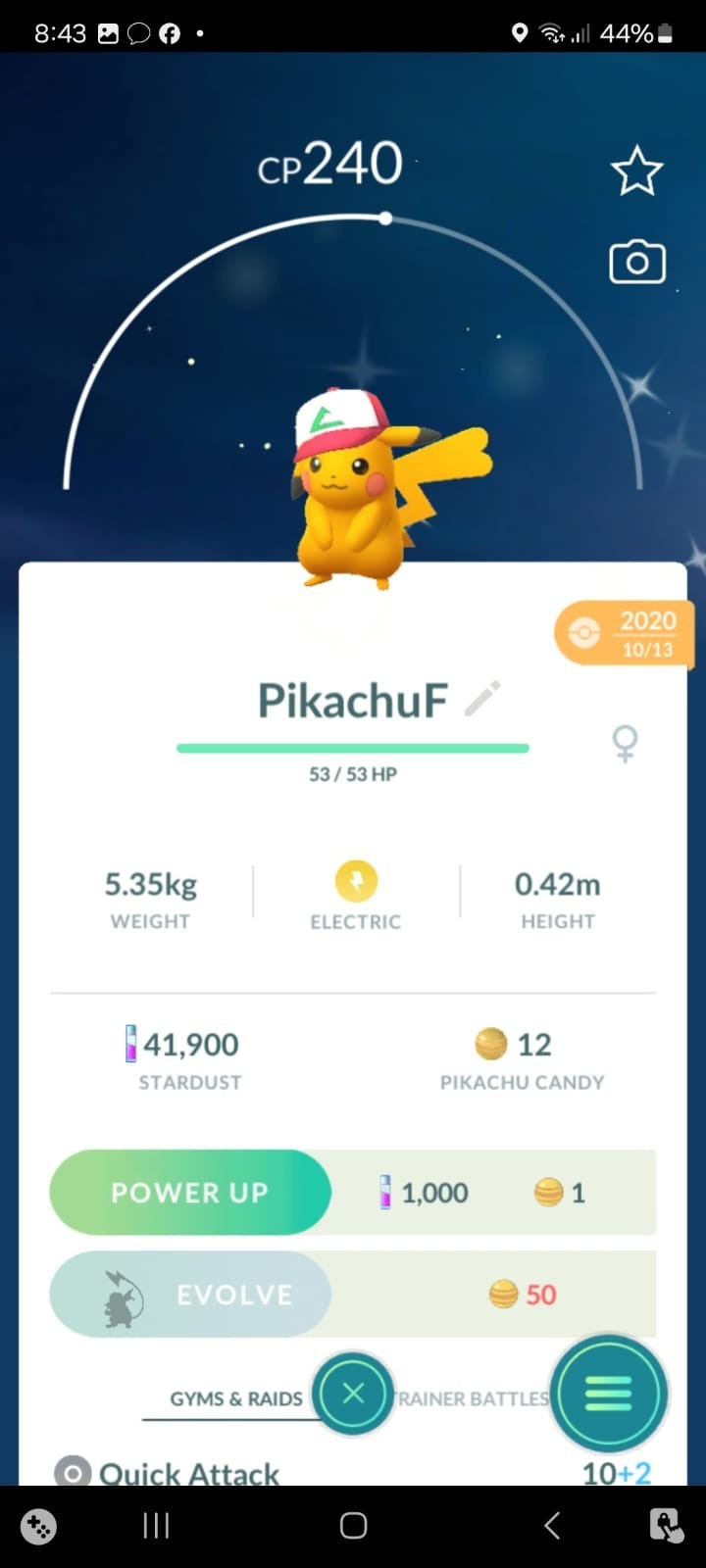 Shiny Pikachu Ash Hat Lucky Guarantee