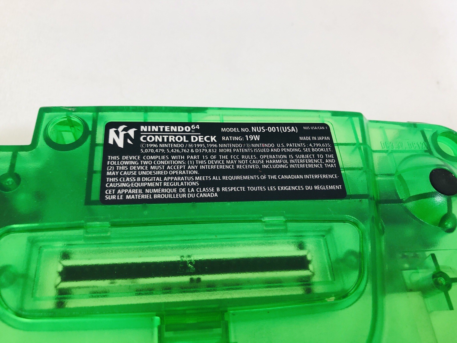 Nintendo 64 Jungle Green N64 Console Expansion Pak RF Cable NO Controller Tested