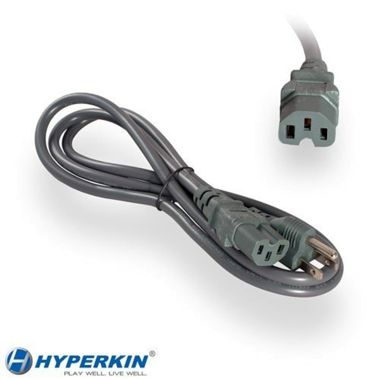 Xbox 360 3 Prong Notched Power Cable Cord Only Very Good 8Z