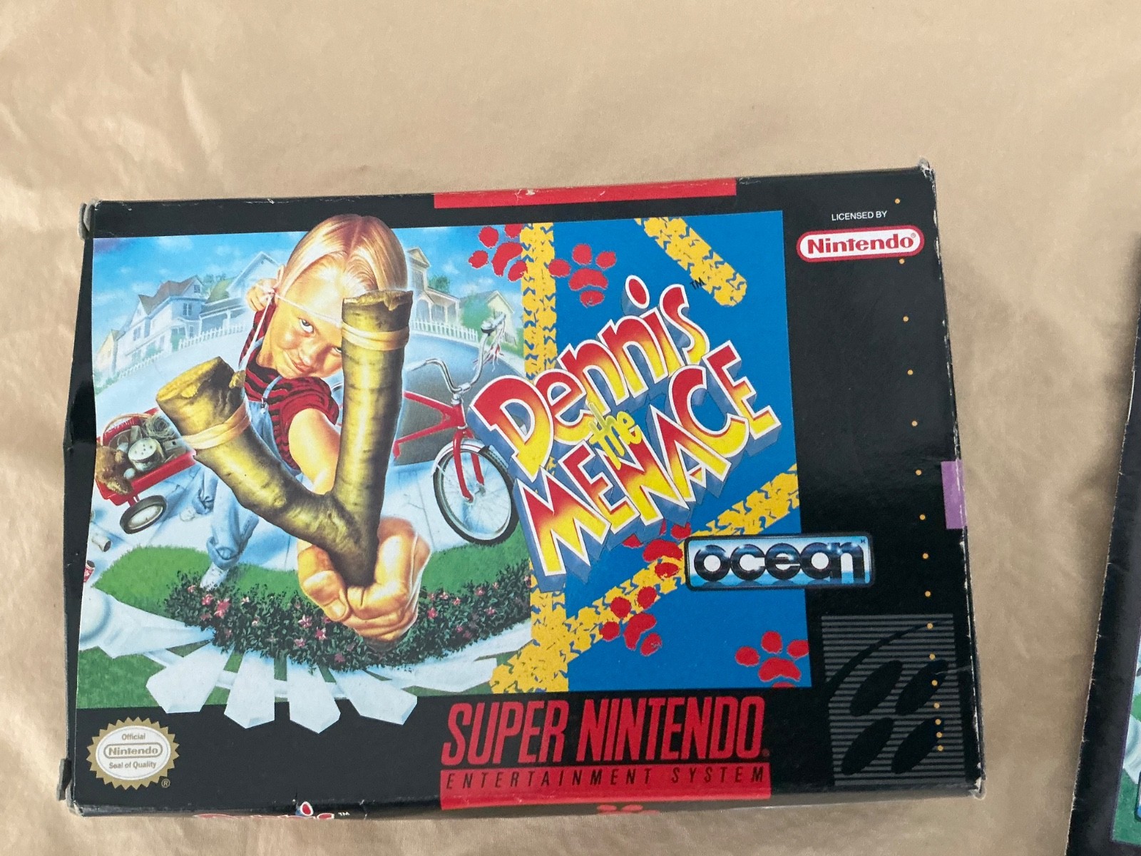 Dennis The Menace SNES Box and Manuel ONLY