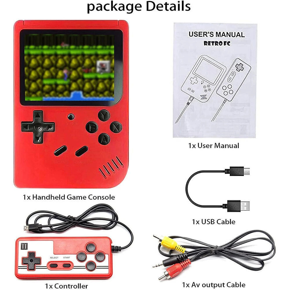 500 Classic Games Handheld Retro Video FC Game Console Player For Kids Adults