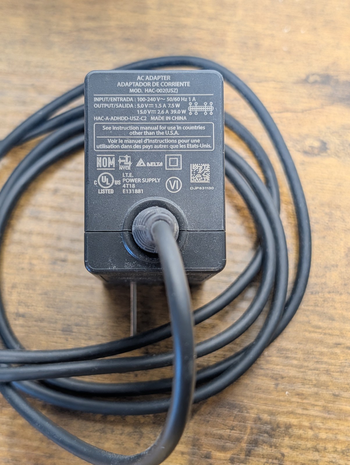 Official GENUINE Nintendo Switch AC Adapter Power Wall Charger HAC-002