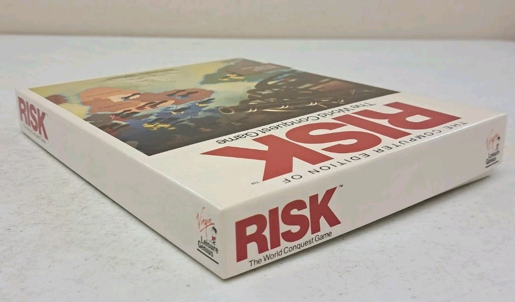 No Disk! Vintage Risk Game Box-Manual for Atari-Mac-IBM-Amiga