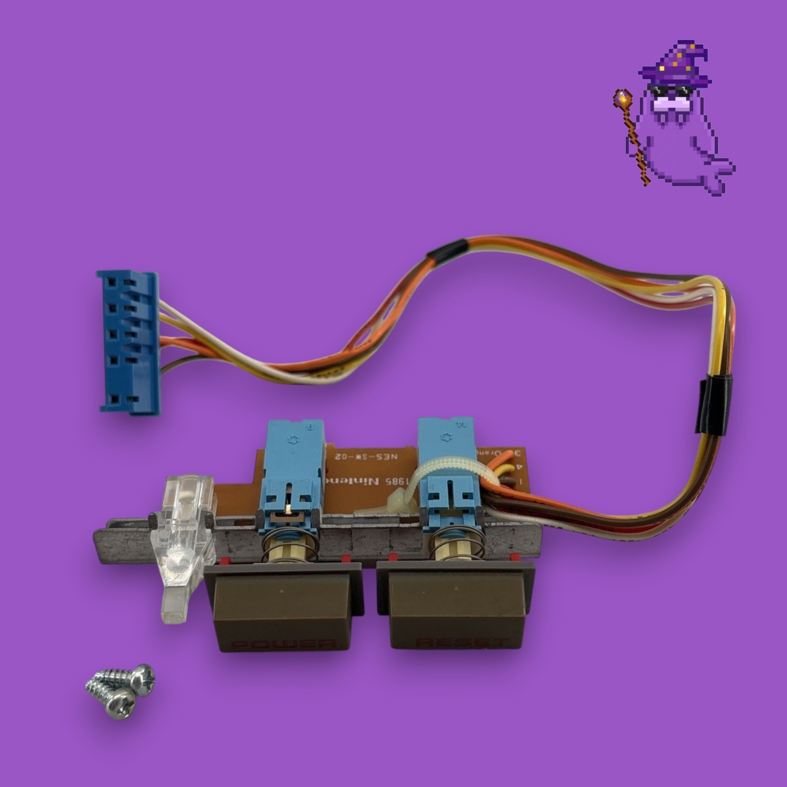 Genuine Nintendo NES-001 Replacement Power Reset Button On/Off Harness