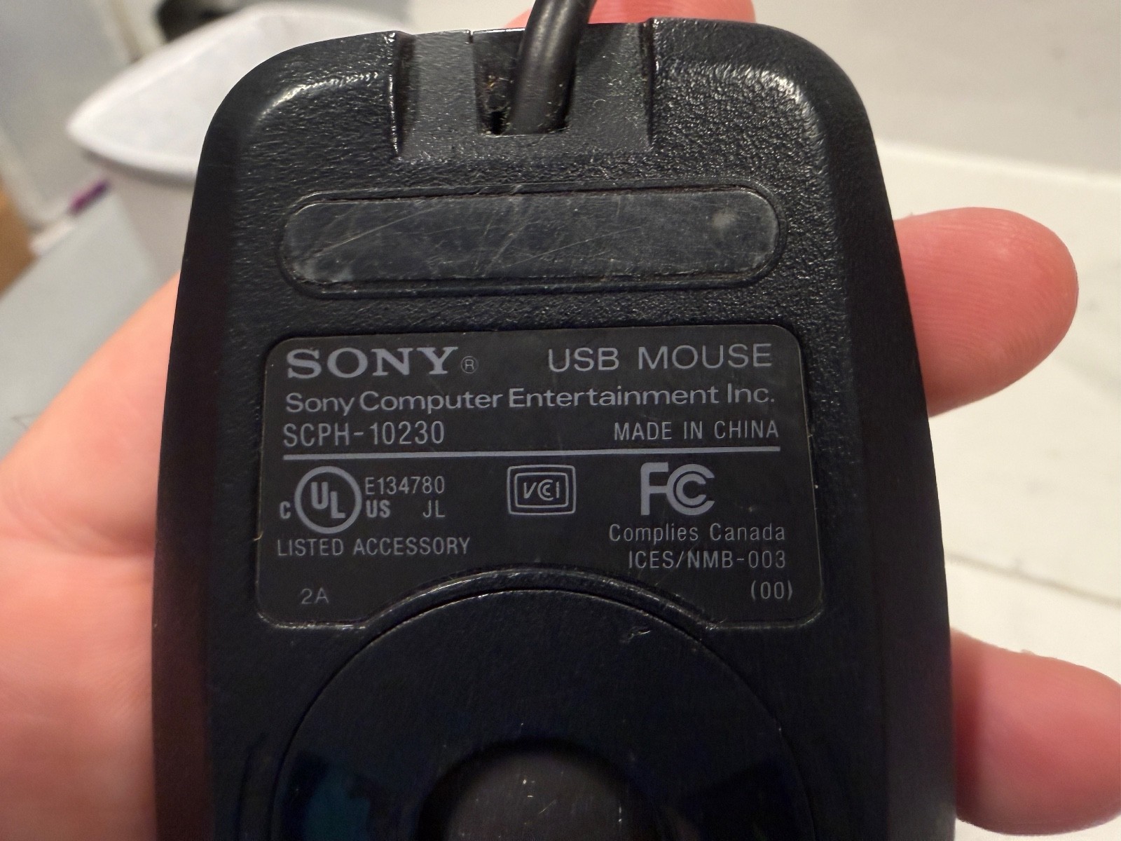Sony PlayStation 2 USB Mouse SCPH-10230 Black Tested Linux Kit Accessory Rare