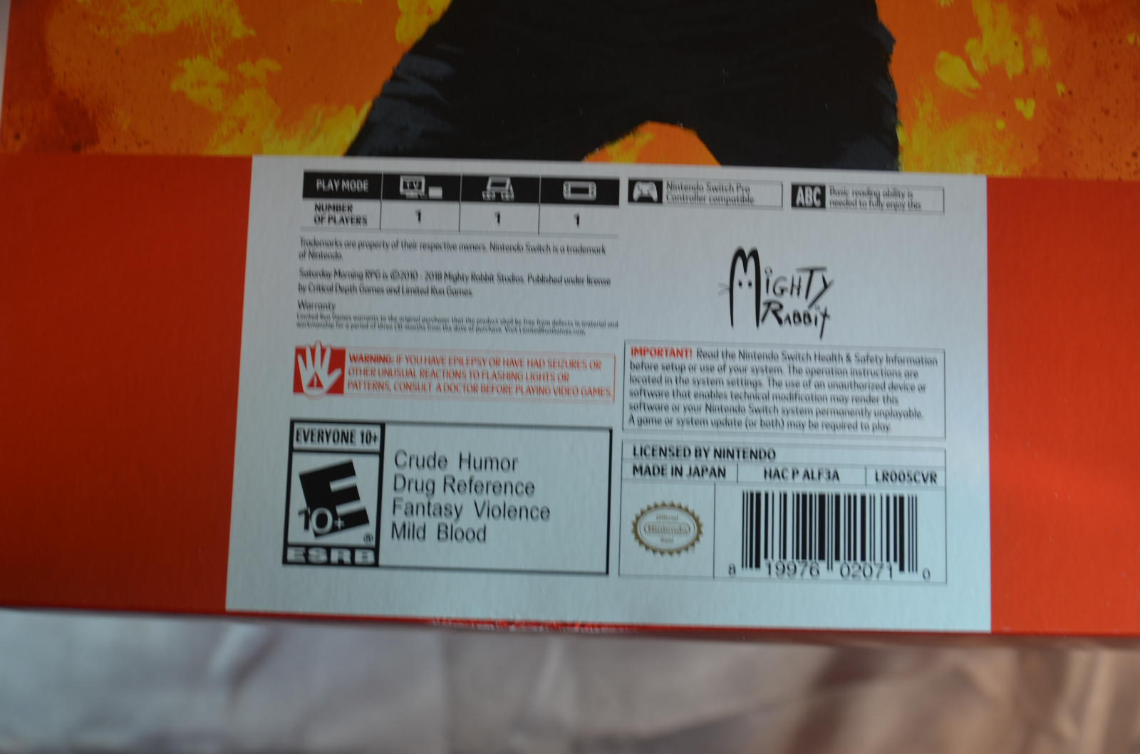 Saturday Morning RPG Collectors Edition Limited Run Games #5 Nintendo Switch LRG