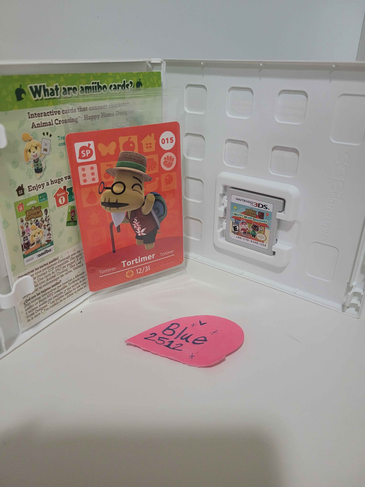 Animal Crossing: Happy Home Designer (Nintendo 3DS, 2015) w/Tortimer Amiibo Card