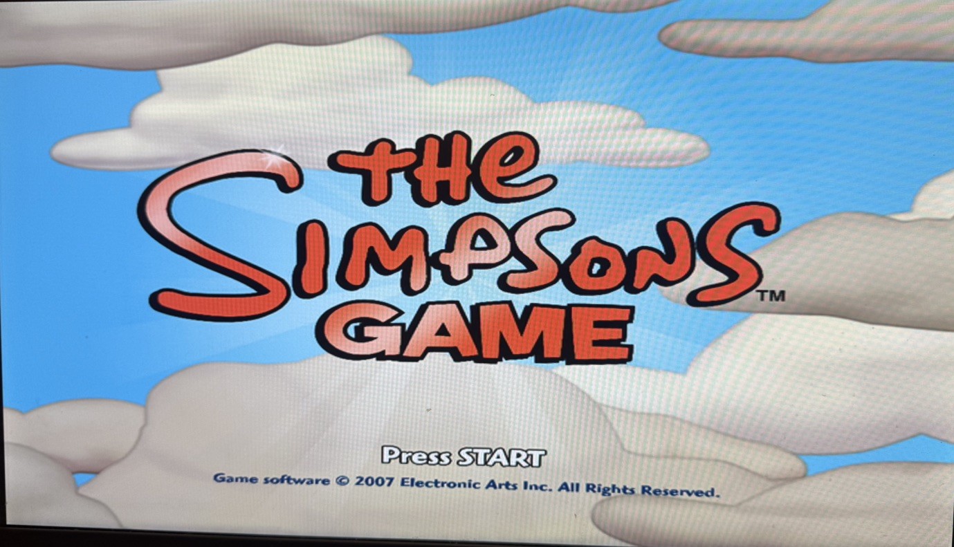 The Simpsons Game ( Microsoft Xbox 360 ) with Manual Tested and Working!