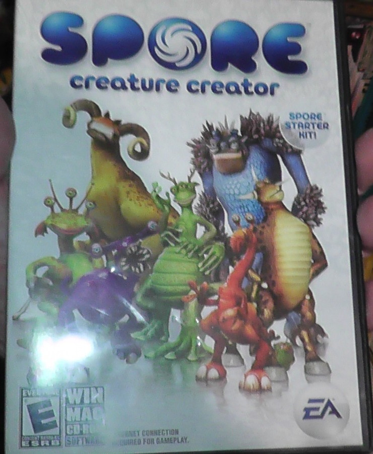 pc cd rom win mac windows spore creature creator video game cib