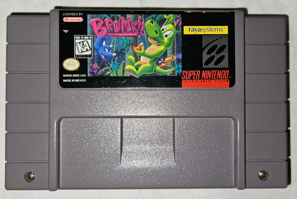 Bronkie the Bronchiasaurus Cartridge Only Authentic SNES Super Nintendo 1995
