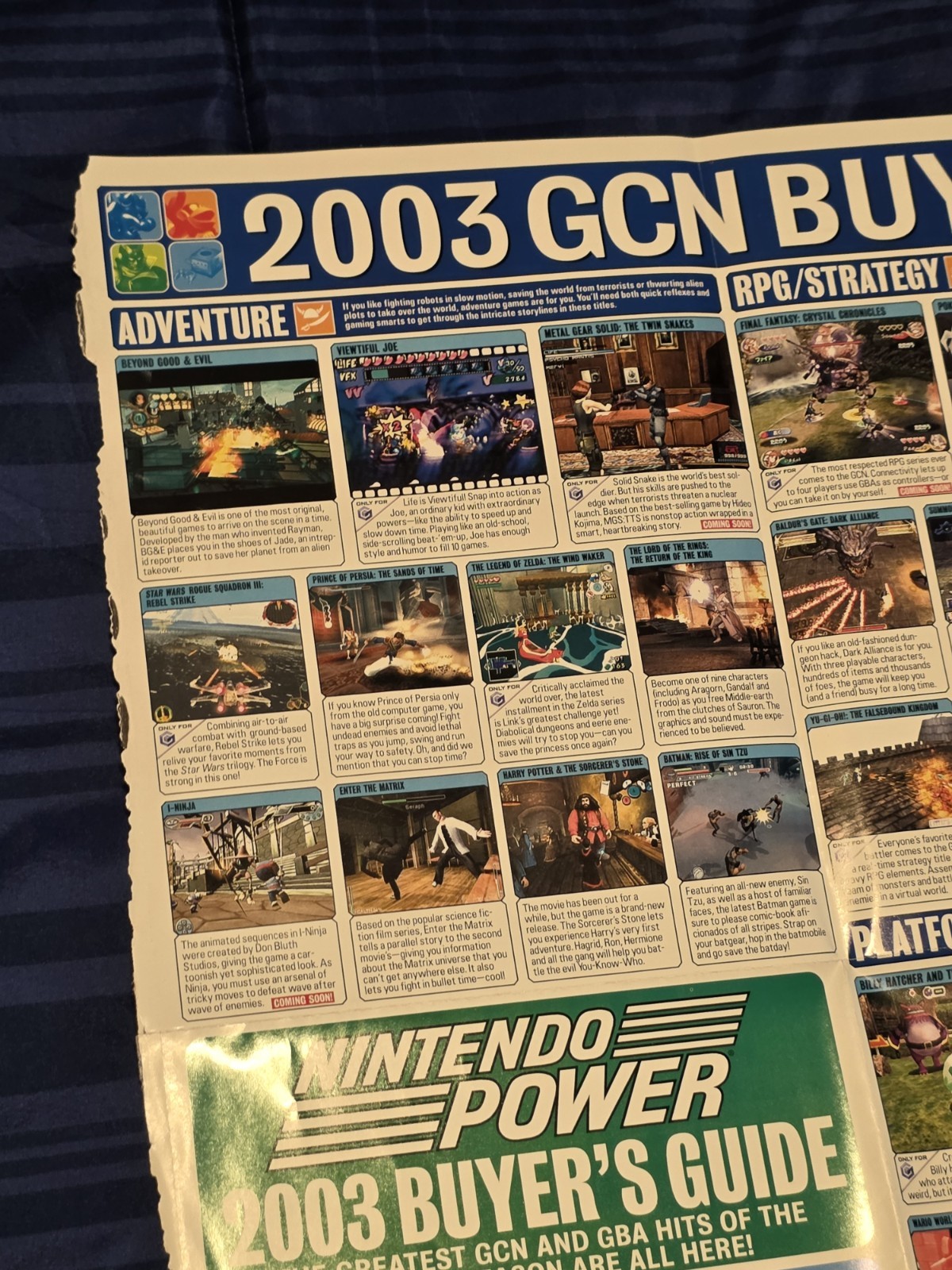 Nintendo Power 2003 Buyer’s Guide GameCube GBA Zelda Pokemon Colosseum