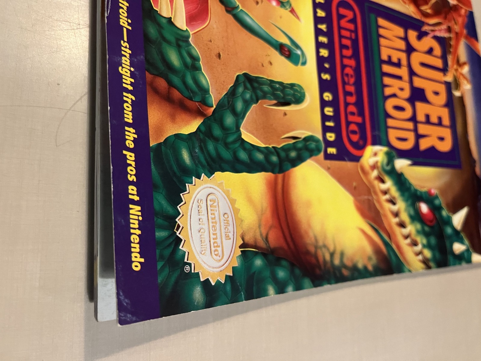Official Super Metroid Nintendo Player’s Strategy Guide w/ Fold-Out Map SNES