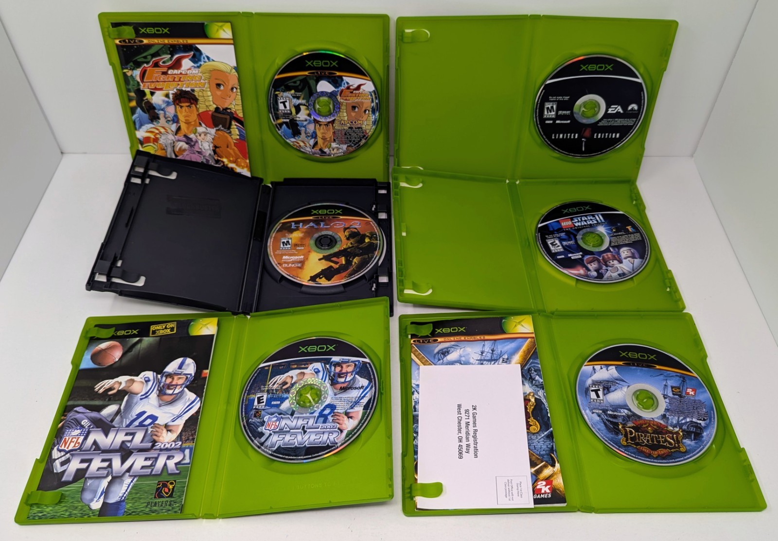 Microsoft Original Xbox Console Bundle w/ 7 Games – Halo 2, Godfather – Tested!
