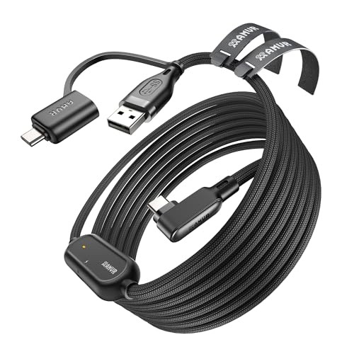 AMVR 16FT Link Cable for Meta Quest 3 3S 2 Pico 4 USB 3.0 PCVR Charging Cord