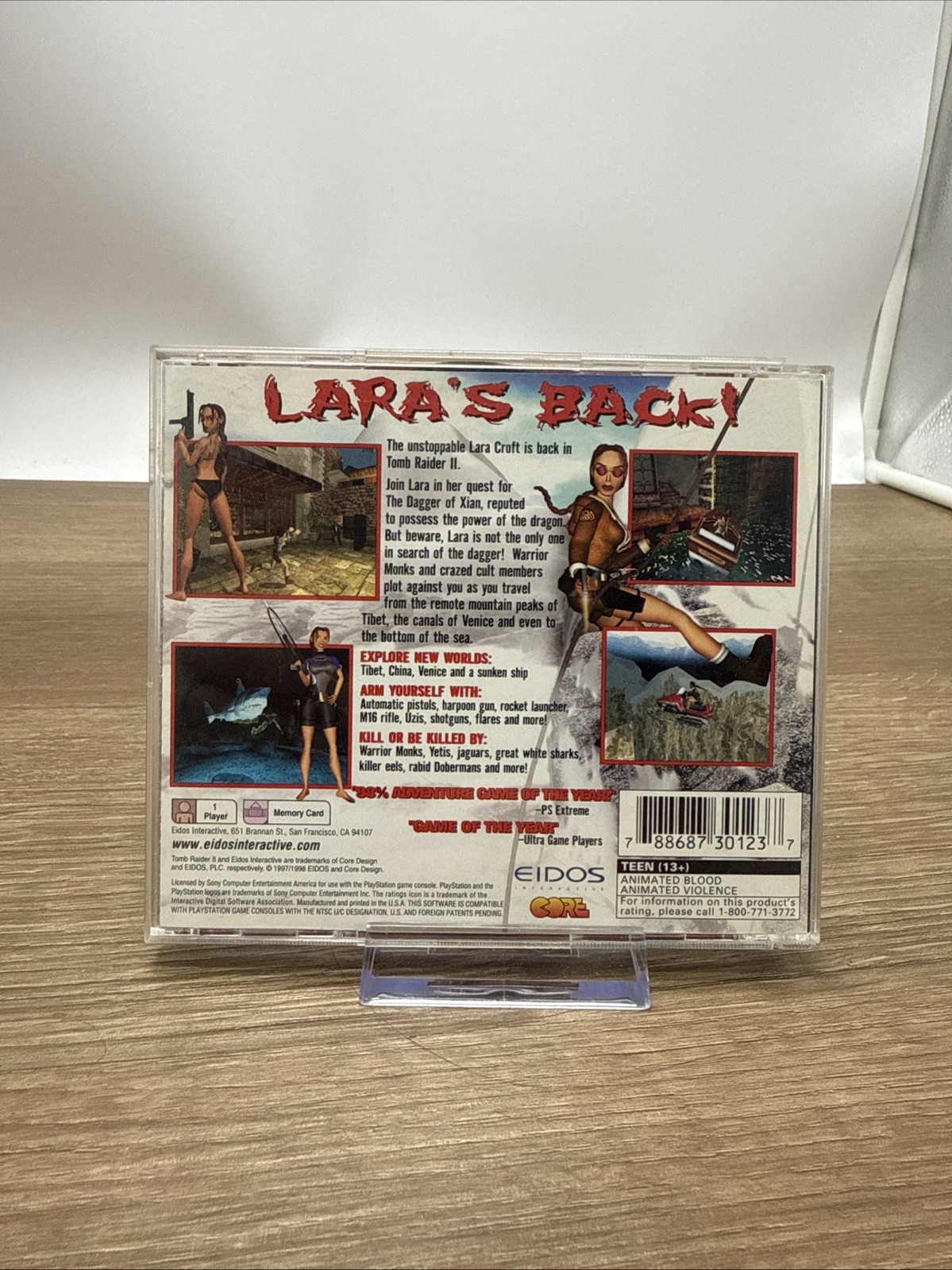 Tomb Raider II 2 Lara Croft Black Label (Sony PlayStation 1997) PS1 COMPLETE CIB