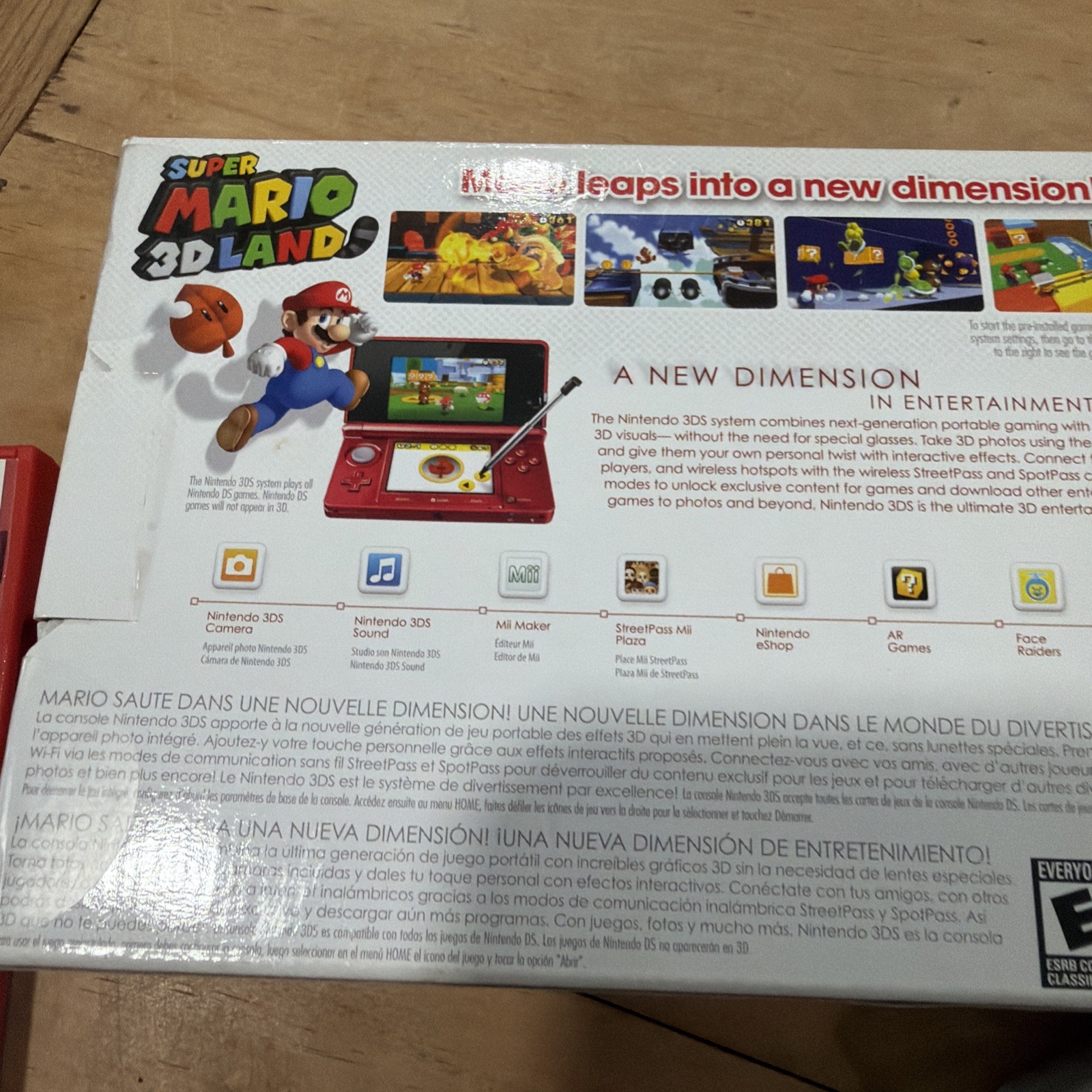 Nintendo 3DS Super Mario 3D Land Flame Red Handheld System CIB USA W/ Mario Cart