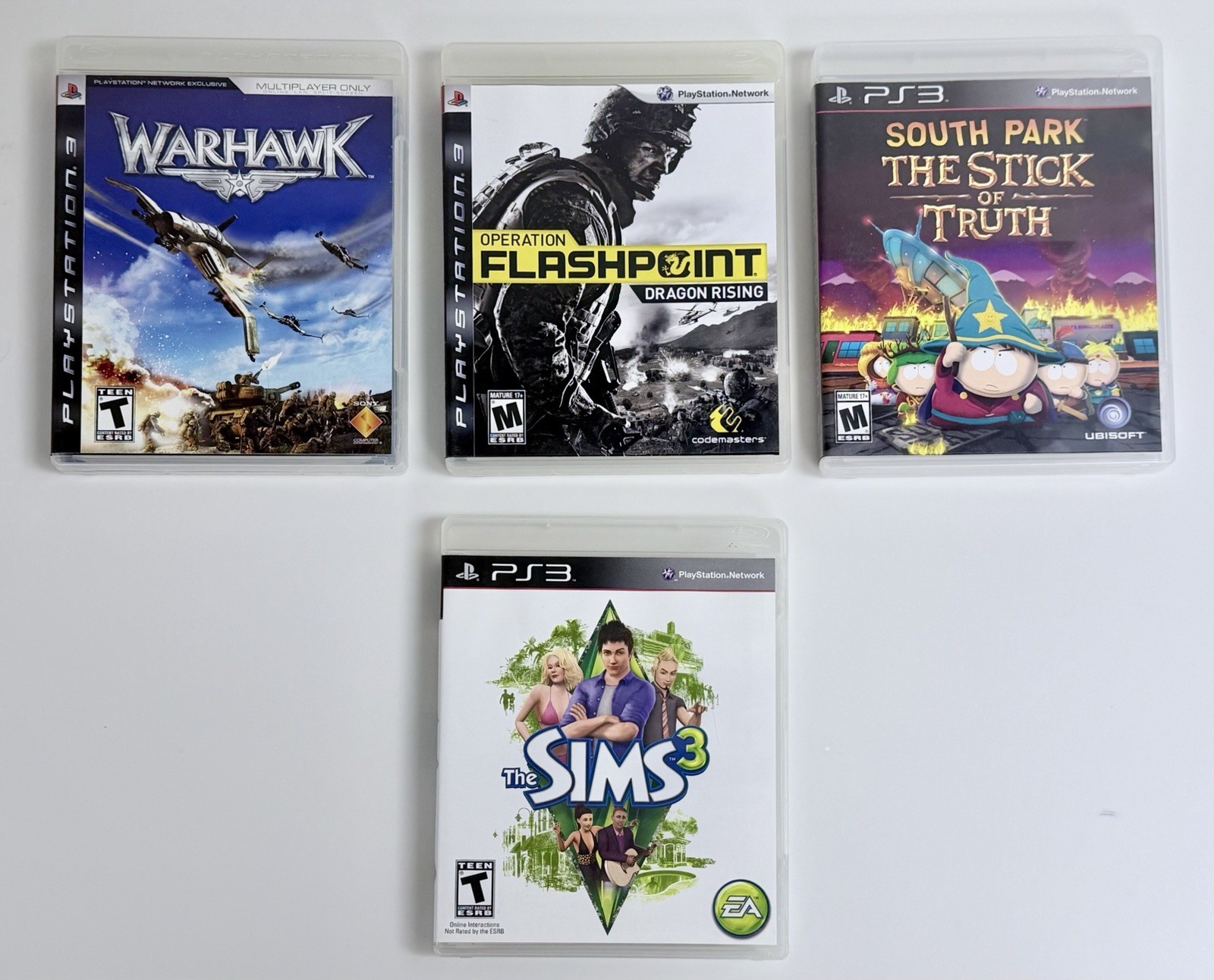 Sony PlayStation 3 PS3 7 Game Lot w/Cases: South Park, Sims 3, BF3 + More!