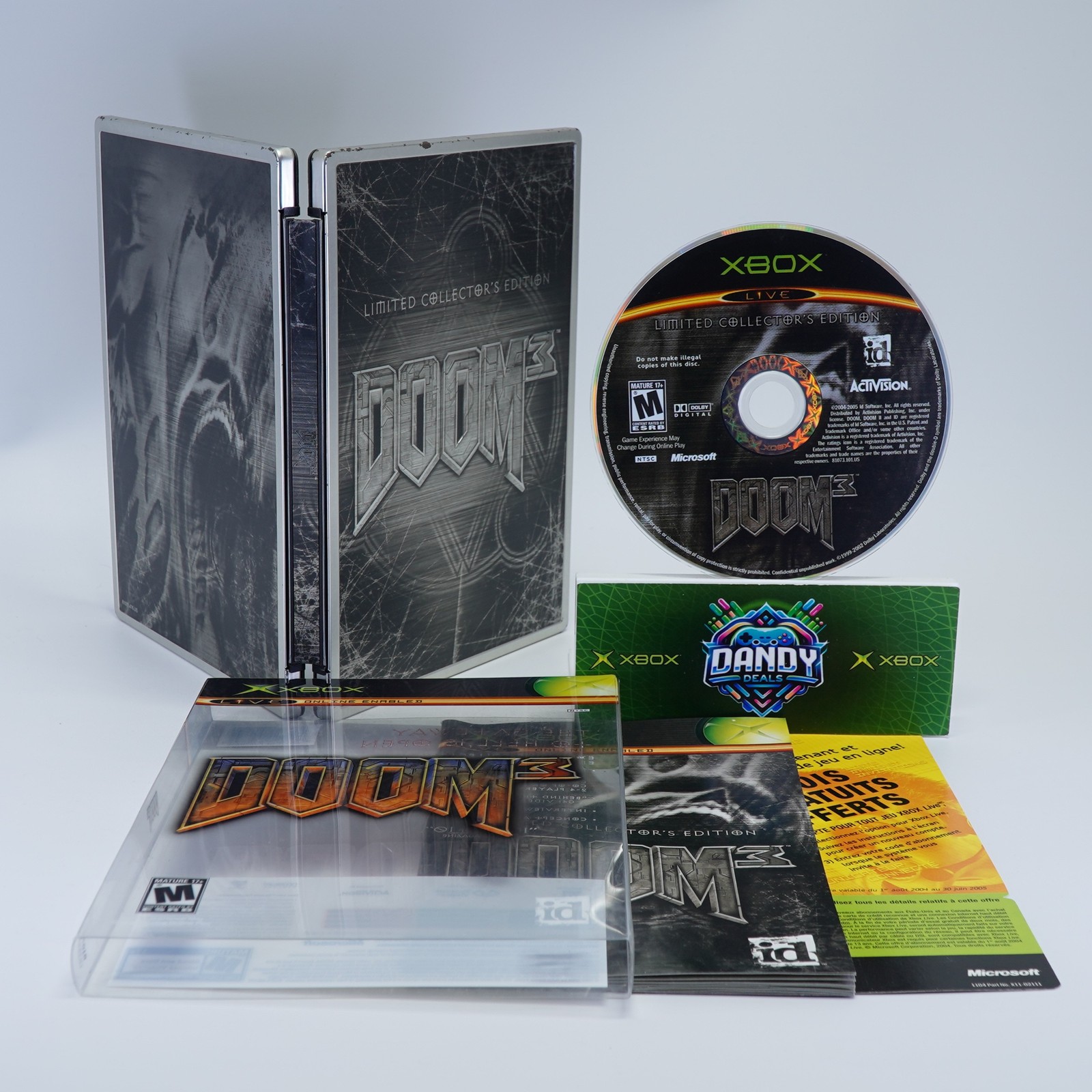 Doom 3 Limited Collector’s Edition CIB W/ Slipcover + Manual – Xbox