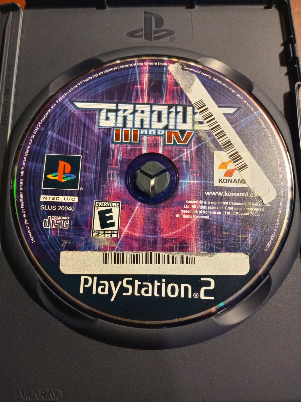 Gradius III and IV, complete w/manual (Sony PlayStation 2, 2000)