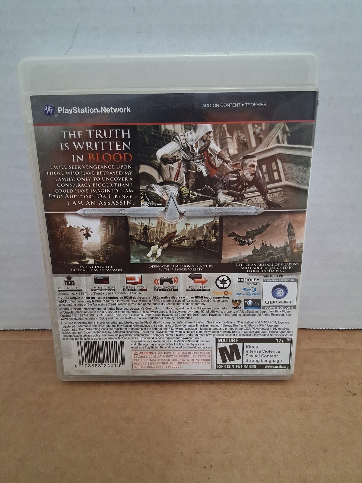Assassin’s Creed 2 – Sony PlayStation 3 Fighter PS3 Read Description