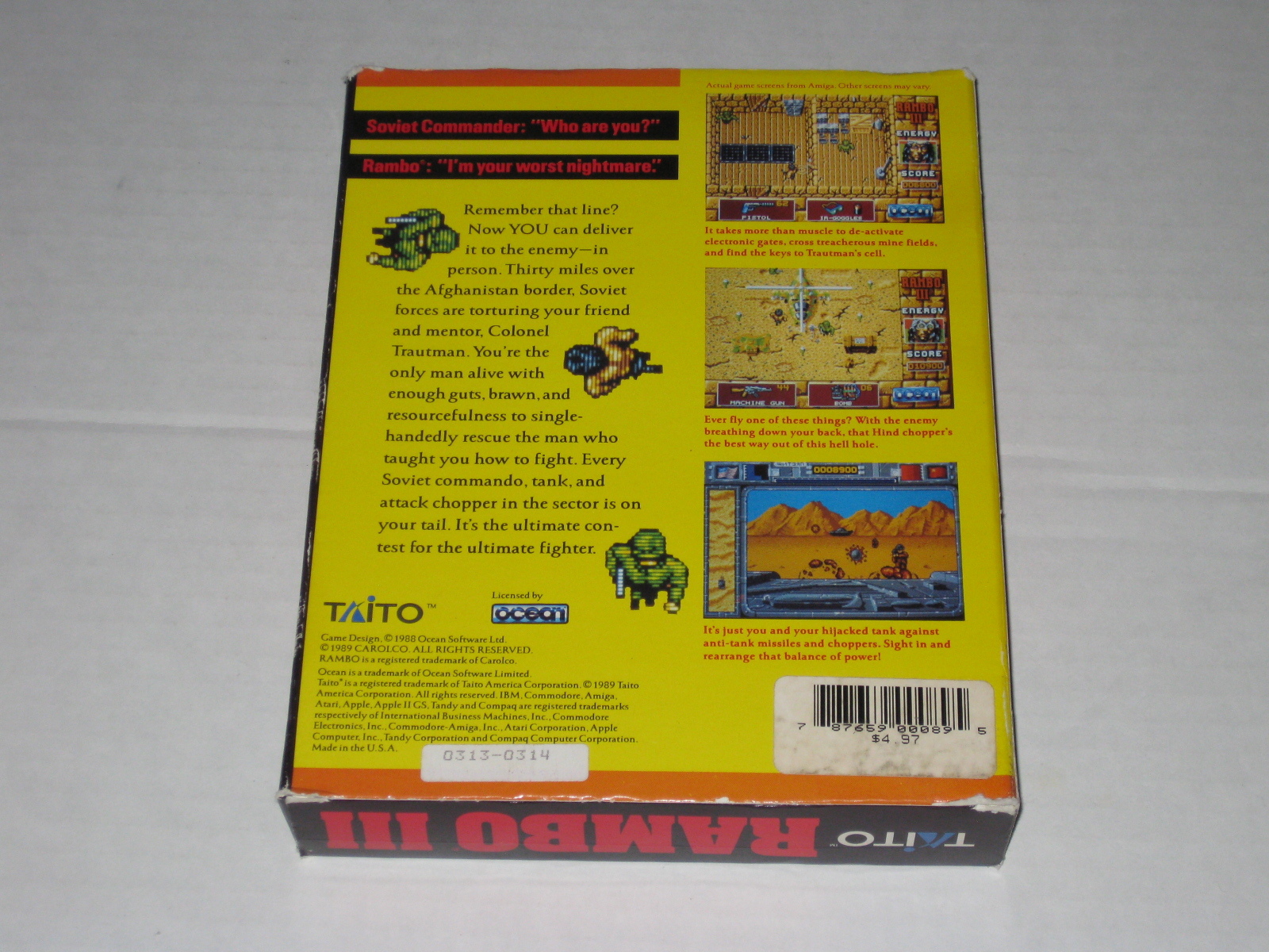 Rambo III (PC, IBM, DOS,1989) Rare Game