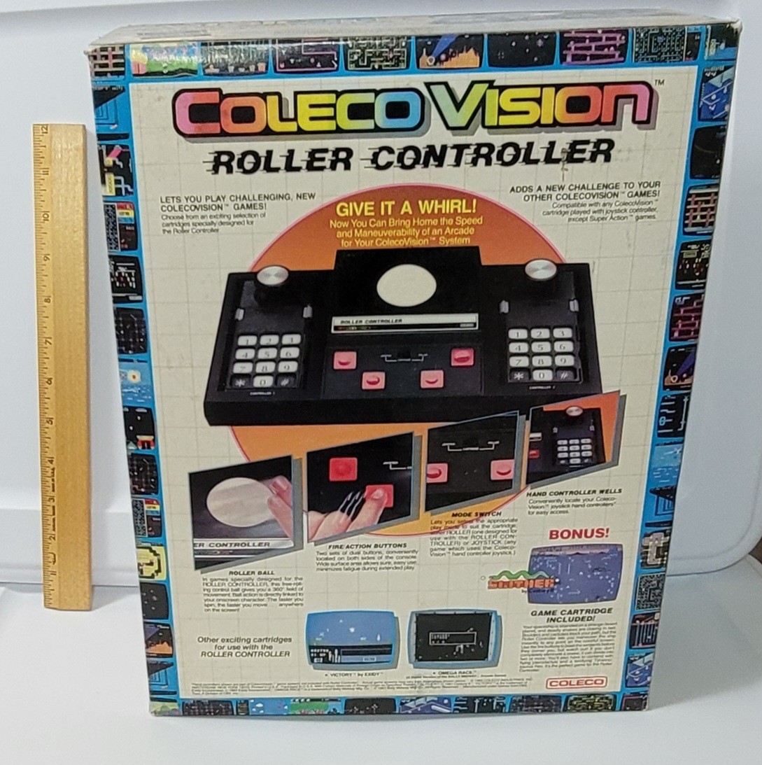 1983 ColecoVision – Roller Controller w/ Slither game. Factory Sealed. NOS!
