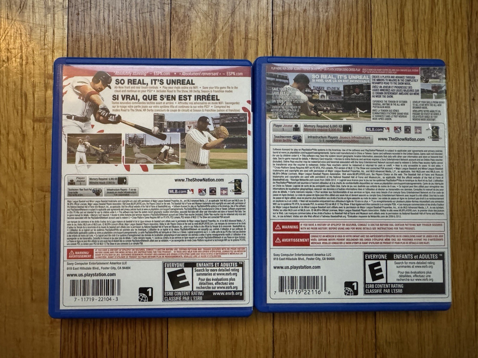 MLB 12 + 13: The Show Bundle / Lot – Canadian Cover Variants Playstation PS VITA
