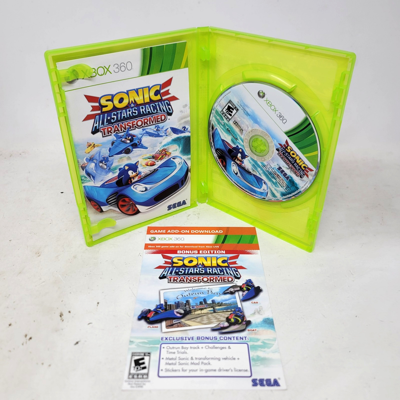 Sonic & All-Stars Racing Transformed (Microsoft Xbox 360, 2012) CIB Complete