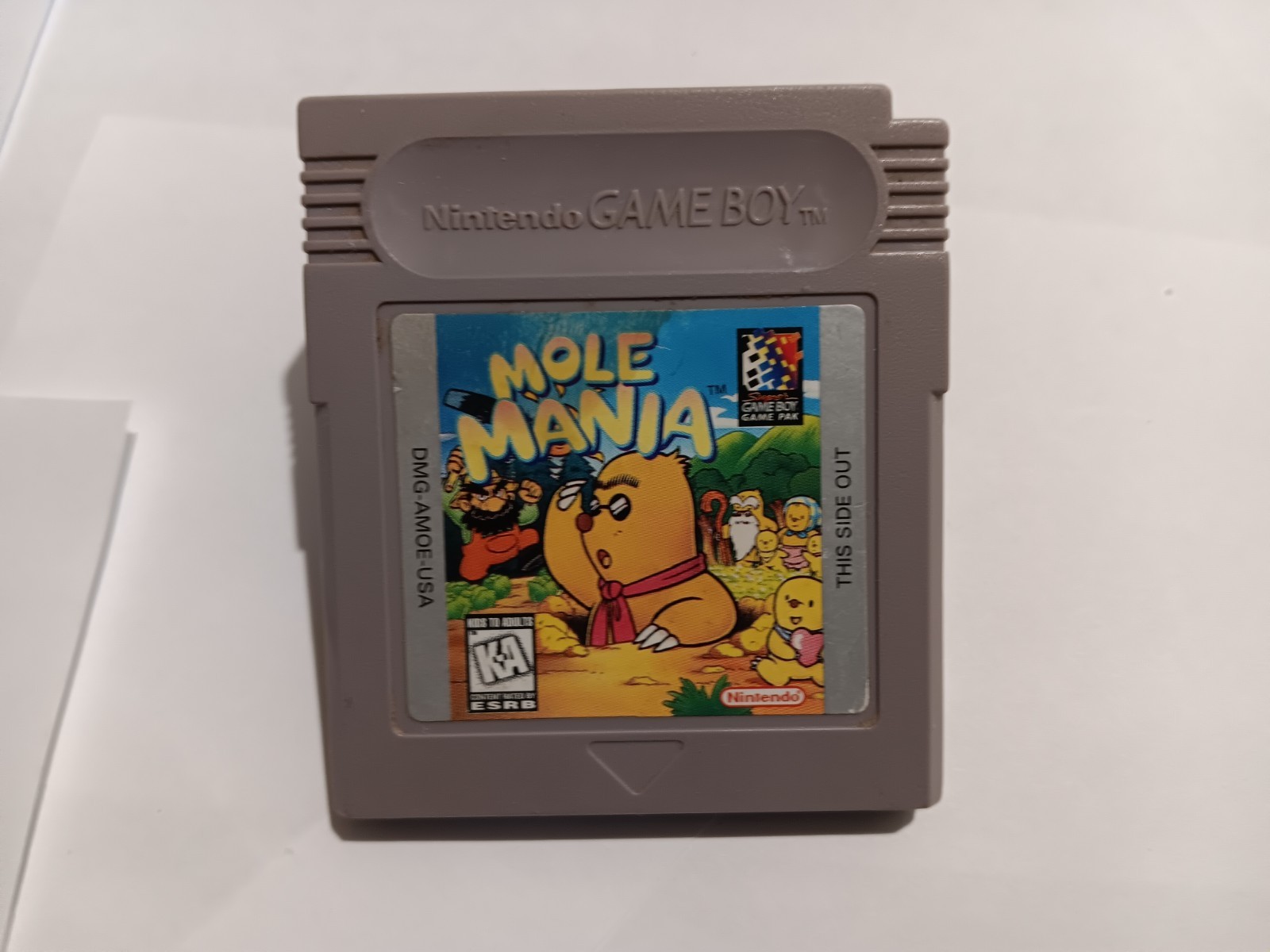 Mole Mania Gameboy Authentic Tested RARE Shigeru Miyamoto Puzzle Classic