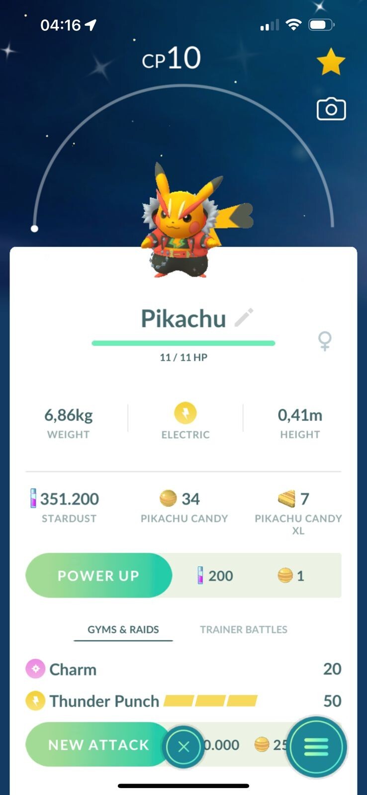 Shiny Pikachu Rock Star Iv1 – Tr-de 20k stardust
