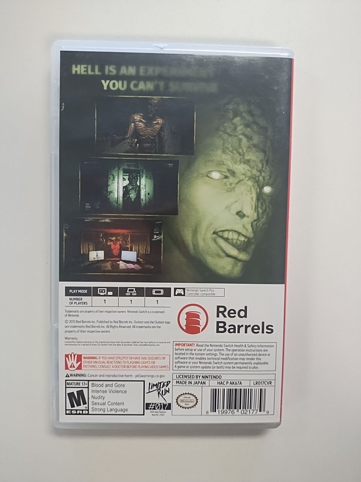 Outlast: Bundle of Terror (Nintendo Switch, 2019)