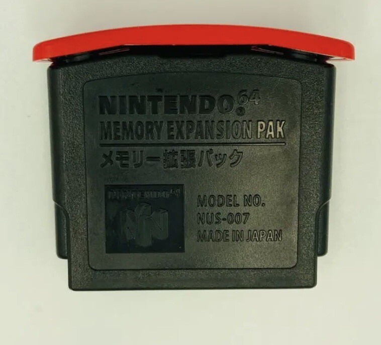 Nintendo64 Expansion Pack Official N64 Memory Pack NUS-007 OEM Red Jumper Tested
