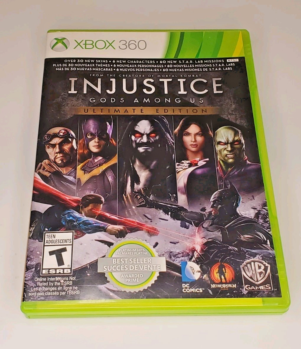 Injustice Gods Among Us Ultimate Edition XBOX 360 Fight Game Complete DC Comics