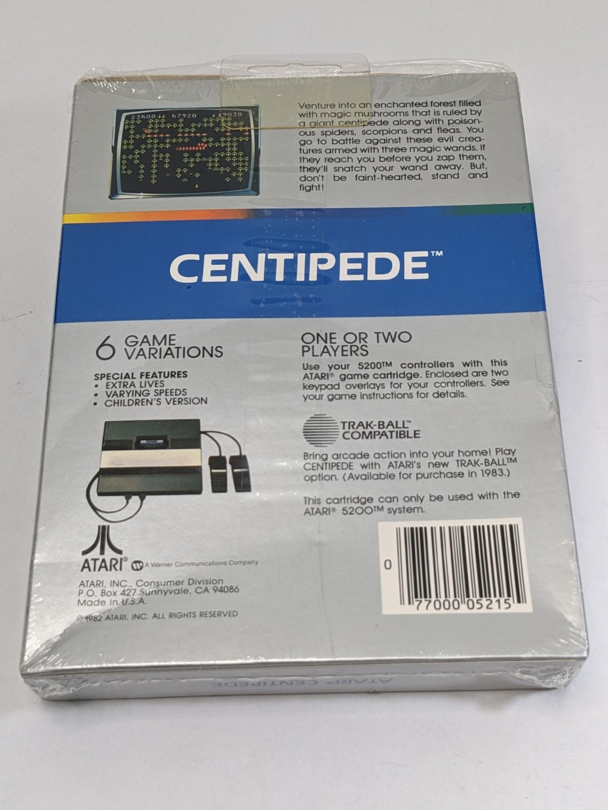 Centipede (Atari 5200, 1982) Complete In Box – Pristine Contents Vintage Retro