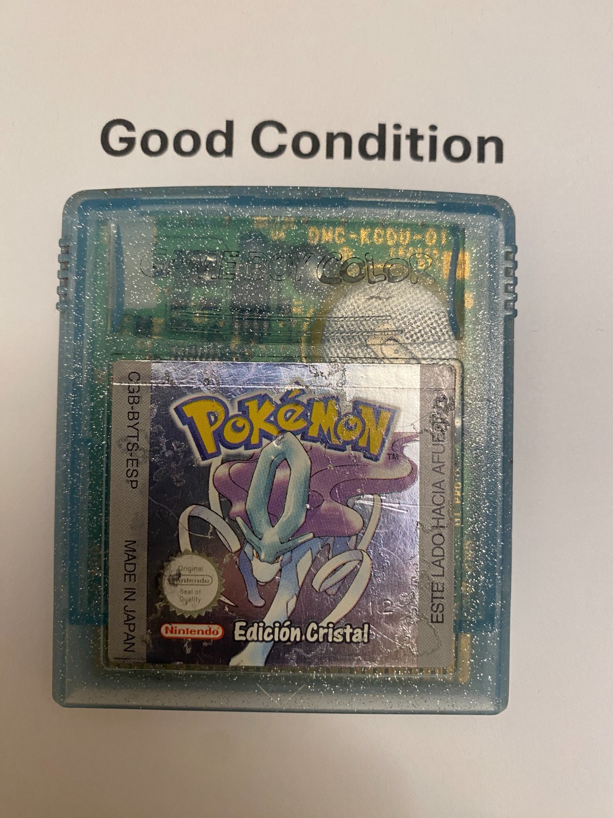 100% Authentic Pokemon Cristal Edicion Crystal Spanish Version New Battery