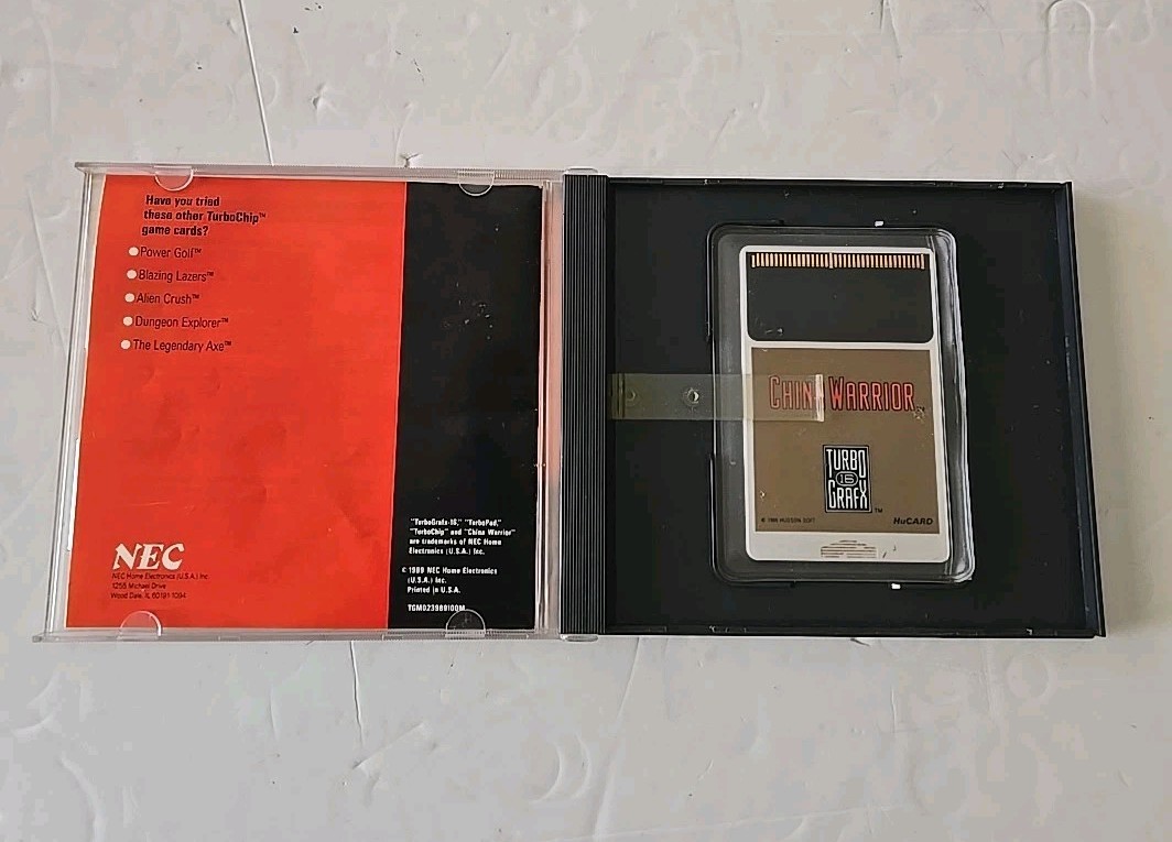 China Warrior Turbografx16 CIB 1989 Complete In Case
